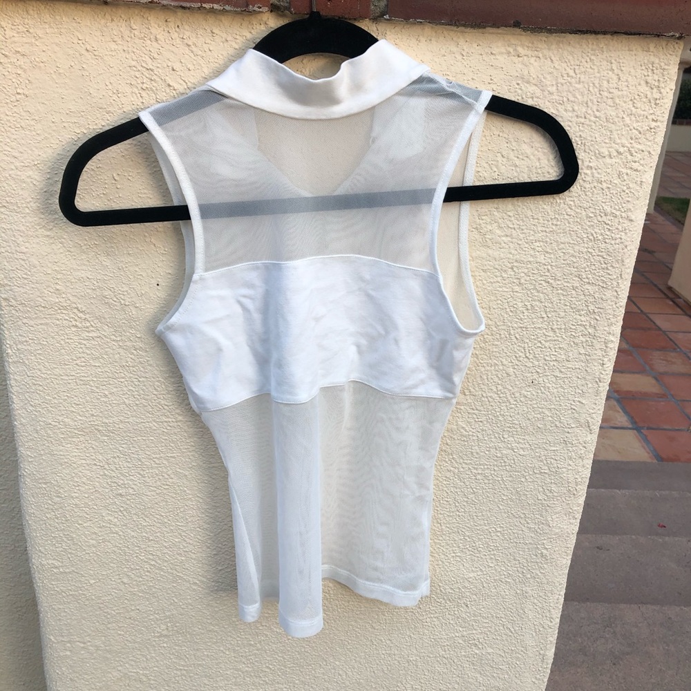 Urban Outfitters White Mesh Top
